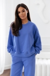 Bawełniana damska bluza basic kobalt