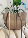 Torba shopper damska średnia skórzana shopperka POLA | chłodny beż